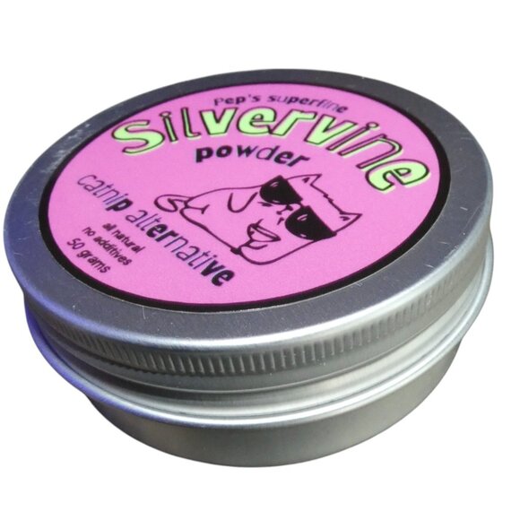 Silvervine Powder Catnip Alternative Gall Fruit Extract Small Tin 50 Grams New - Picture 3 of 3